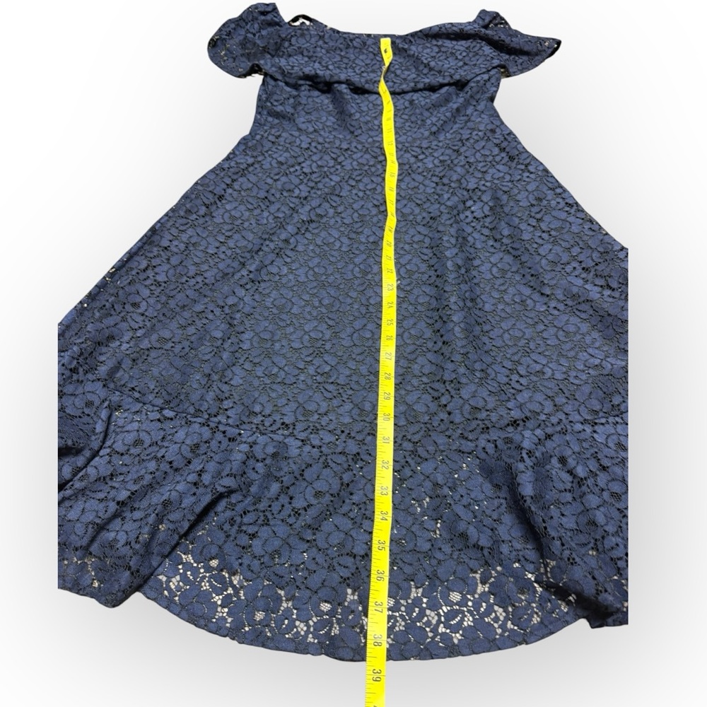 Banana republic woman’s size 6 blue embroidered side zip dress. - Picture 5 of 8